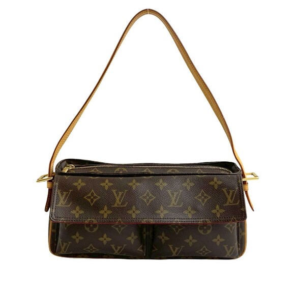 LOUIS VUITTON Authentic Brown Monogram Leather Shoulder Bag main image 0